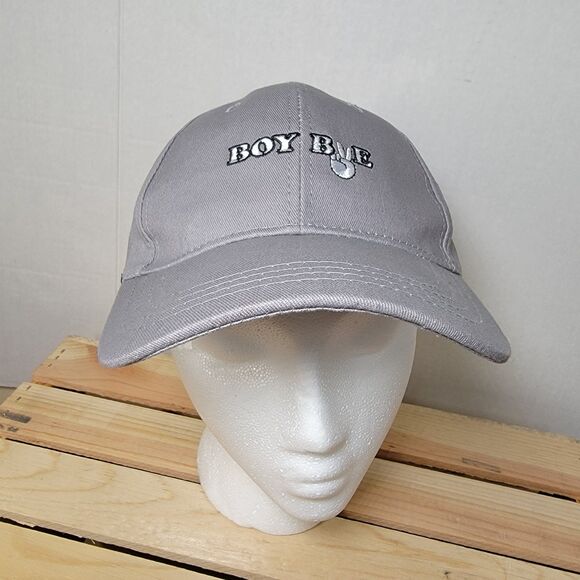 Charlotte Russe "Boy Bye" Embroidered Adjustable Ball Cap Grey - 100% cotton - Picture 2 of 7